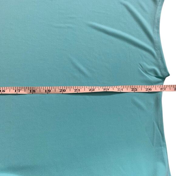 Chico's Top Womens Size 4 Stella Boat Waterloo Blue Liquid Knit Short Sleeve NWT - Picture 6 of 7